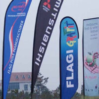 Flying flags are portable marketing and advertising tools printed on knitted polyester using a dye sublimation printing process. They are an attractive and effective advertising option for any outdoor or indoor event. They are available in different sizes and options at Signfix Industrial Limited.