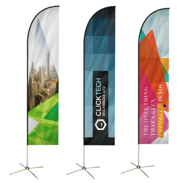 Shark Flags are fin-like flags with simple structures and durable small packaging that is good for outdoor and indoor advertising. Signfix Advertising Shark Flag is a surefire way to attract potential clients to your commercial space.