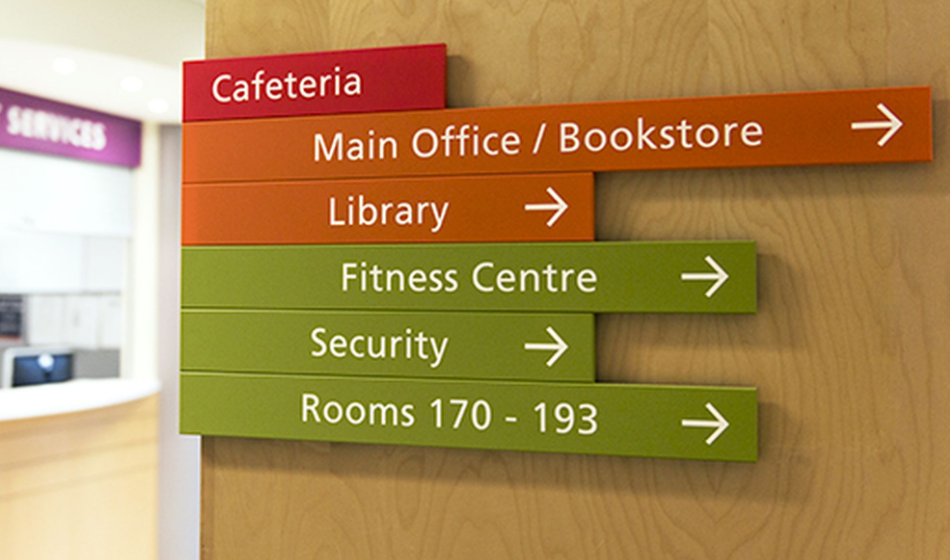 The best 6 places to place signage in your school. When thinking about classrooms, cafeterias, gyms, theaters, libraries, and the passageways that connect them all, it is important to have strong, consistent, and unified communication. And that is where school signage comes in.